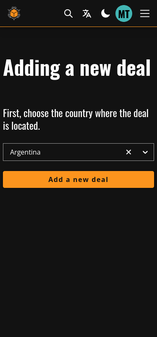 Landmatrix - Add a new deal (mobile)